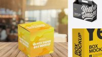 4589+ Glossy Paper Box PSD Mockup Half Side View Creative Free PSD Graphic Design