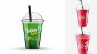 459+ Berries Smoothie Cup with Straw PSD Mockup Advanced Editable Template Free