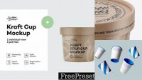 4592+ Kraft Paper Soup Cup PSD Mockup Best Free Mockup PSD