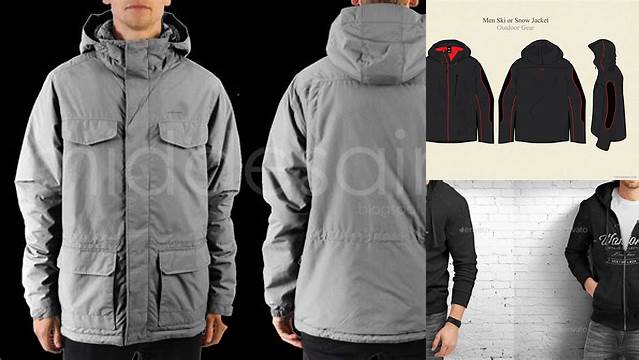 4593+ Mock Up Jaket Parasut Advanced Photoshop Template