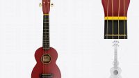 4595+ Matte Ukulele PSD Mockup Customizable Design Files