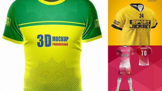 4598+ Mockup Jersey Bola Psd Smart PNG Image