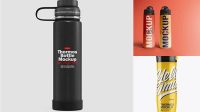 4600+ 1L Glossy Thermos PSD Mockup Exclusive Layered PSD Mockup