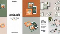 4606+ Social Media Mockup Photoshop Resource Free