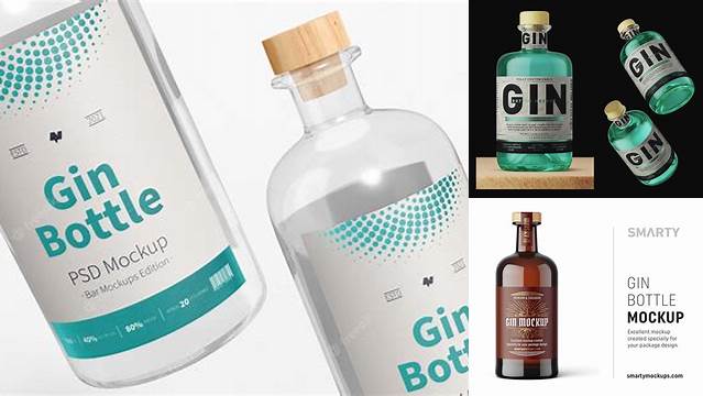 4614+ Gin Bottle Mockup Psd Free PSD Download