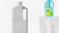 4620+ 2L Gloss Plastic Milk Jug PSD Mockup Side View Elegant and Stylish Free PSD