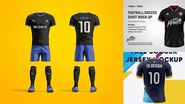 4622+ Camiseta De Futbol Mockup Premium Design Freebie