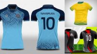 4623+ Mockup Camisa De Futebol Psd Customizable PSD