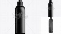 4624+ Black Plastic Cosmetic Bottle with Batcher 150 ml Free Download Design Mockup