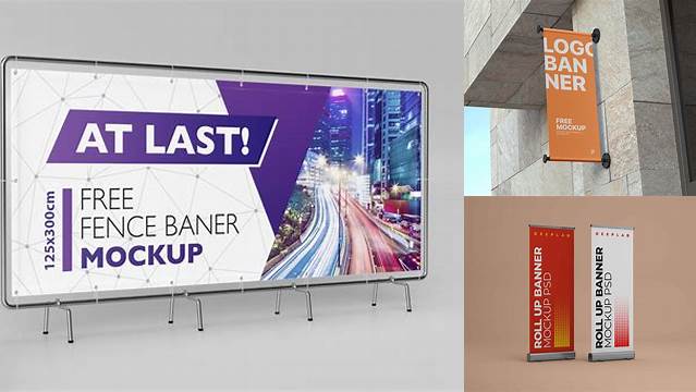 4624+ Glossy Banner PSD Mockup Mockup PSD Free Download