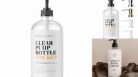 4626+ Clear PET Bottle with Lotion Pump PSD Mockup Modern PSD Templates