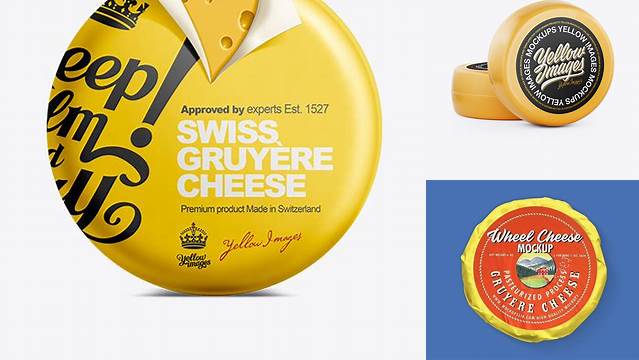 4628+ Two Cheese Wheels PSD Mockup Free PSD