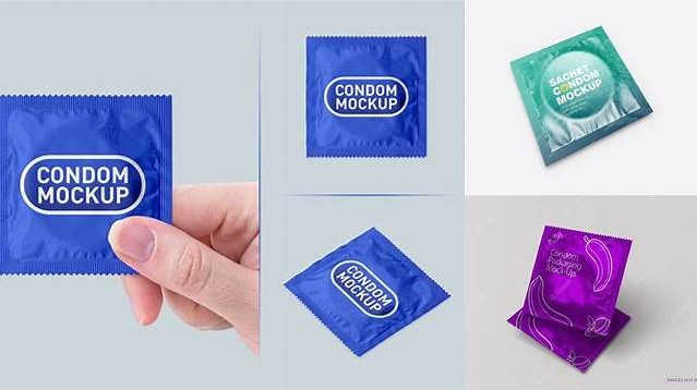 4629+ Matte Square Condom Packaging PSD Mockup Professional Quality PSD Freebie