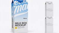 463+ 0.5 gal Milk Carton PSD Mockup Halfside View High-Quality PSD Files