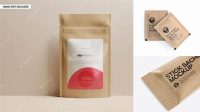 4630+ Kraft Paper Sachet PSD Mockup Half Side View Unique and Creative Free PSD File