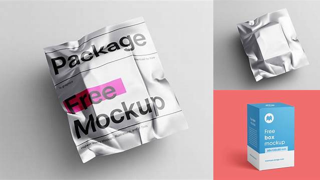 4634+ Metallic Package PSD Mockup Download Premium Free PSD