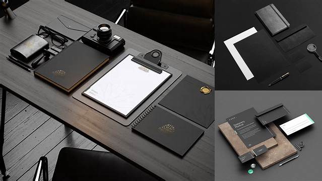 4636+ Black Stationery Mockup Free Graphic Design Resource