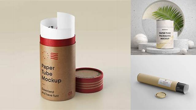 4636+ Opened Matte Paper Tube PSD Mockup Free Mockup Templates