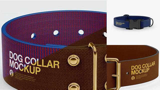 4639+ Linen Dog Collar PSD Mockup Front View High-Angle Shot Creative Free PSD Graphic Design