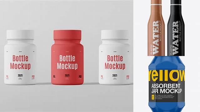 4646+ 3L Plastic Bottle PSD Mockup Customizable Design Files