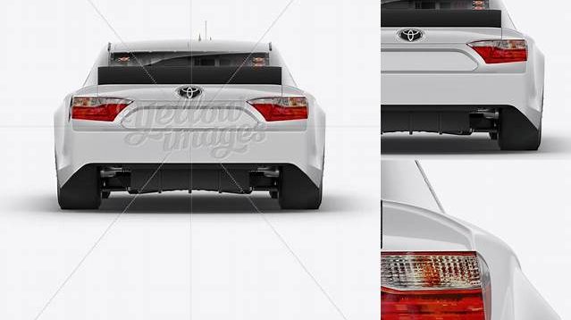 4646+ Nascar Camry Back view PSD Mockup Easy-to-Edit Photoshop Freebie