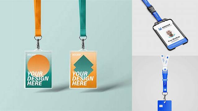 4648+ Badge Holder PSD Mockup Front View Download Customizable PSD