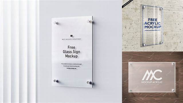 4649+ Acrylic Sign Mockup Free Versatile PSD Mockup File