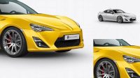 465+ Toyota GT86 PSD Mockup Half Side View Editable Mockup PSD