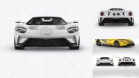 4652+ Ford GT II PSD Mockup Top View Premium Mockup Freebie