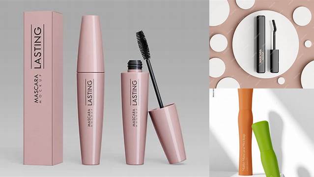 4657+ Matte Mascara with Box PSD Mockup Creative and Modern PSD Freebie