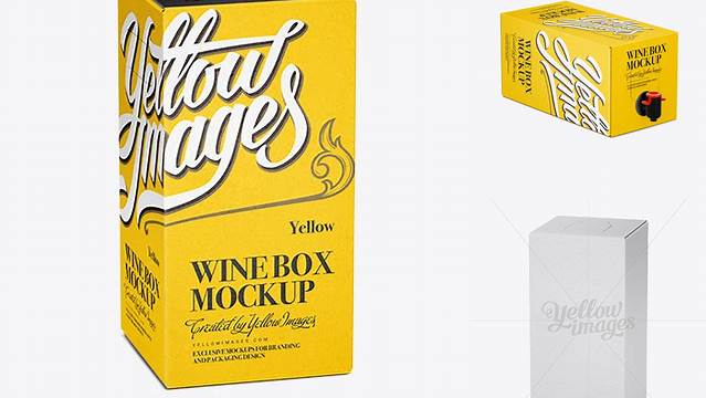 466+ White Paper Wine Box PSD Mockup 25° Angle High-Angle Shot Fully Editable Photoshop PSD Free Download