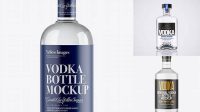 4662+ 700ml Clear Glass Vodka Bottle PSD Mockup Unique Free Photoshop Files