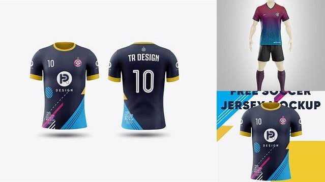 4662+ Men’s Soccer Jersey PSD Mockup Front View Versatile Mockup for Designers