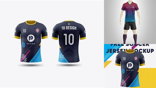 4662+ Men’s Soccer Jersey PSD Mockup Front View Versatile Mockup for Designers