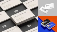 4665+ 2 Paper Pieces And 2 Business Cards PSD Mockup Layered PSD File Free Download