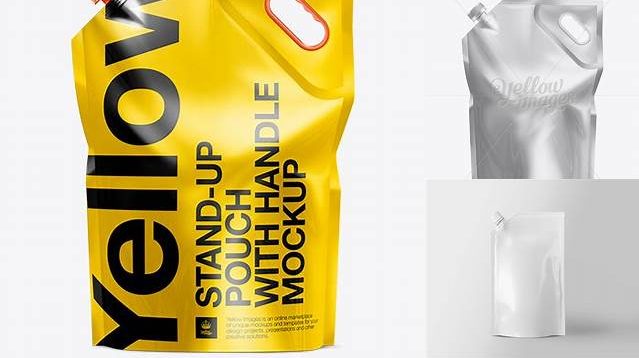 4665+ Stand Up Pouch with Spout And Handle Mock-up Versatile and Modern PSD Mockup