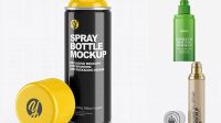 4666+ Opened Glossy Spray Bottle With Transparent Cap PSD Mockup Custom Graphic Mockup File