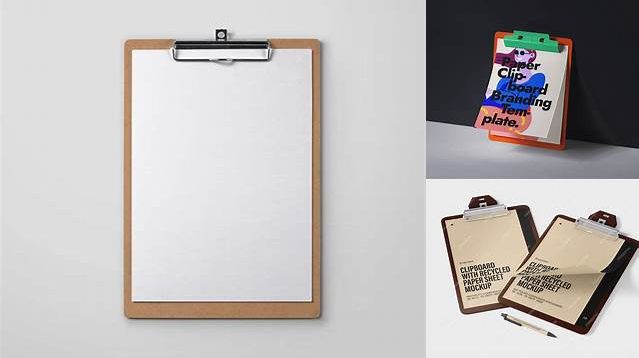 4667+ Clipboard With Kraft Paper PSD Mockup Editable Photoshop Free Mockup