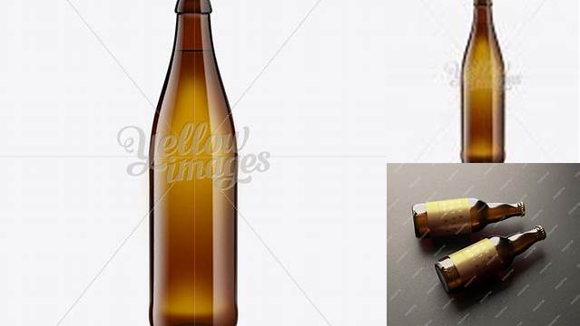 4667+ NRW Amber Glass Bottle With Light Beer 500ml Fully Editable PSD Template