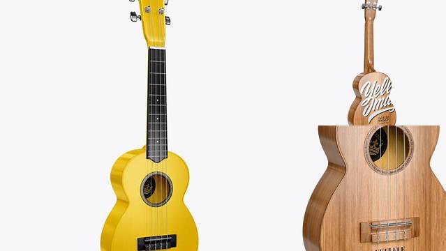 4668+ Ukulele PSD Mockup Half Side View Smart PNG Image