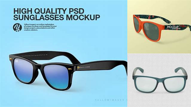 4675+ Sunglasses PSD Mockup Side View High-Quality Editable PSD