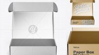 468+ Metallic Opened Box PSD Mockup Front View High Angle Shot Download Free Premium Design PSD