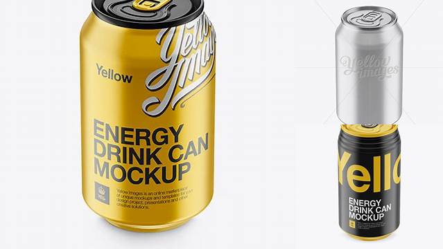 4683+ 330ml Matte Aluminium Can PSD Mockup High-Angle Shot Exclusive PSD Design Freebie