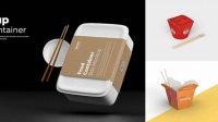 4684+ Wok Box Mockup Free PSD