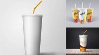 4686+ Glossy Soda Cup PSD Mockup Professional Design PSD