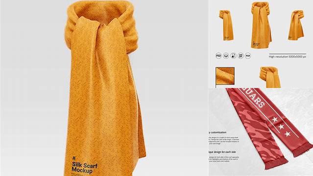 4688+ Scarf PSD Mockup Easy-to-Edit Photoshop Freebie