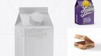 4697+ Carton Package With Plastic Cap PSD Mockup Half Side View Versatile and Elegant PSD File