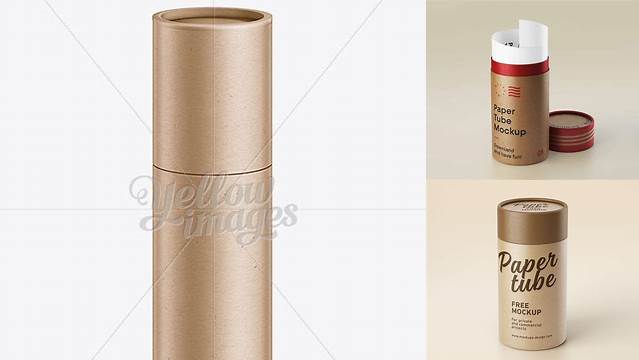 4698+ Kraft Paper Telescopic Tube PSD Mockup Downloadable PSD Design Template