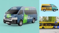 470+ Minibus Mockup Free Free PSD