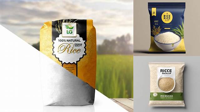 4706+ Mockup Rice Bag Smart PNG Image